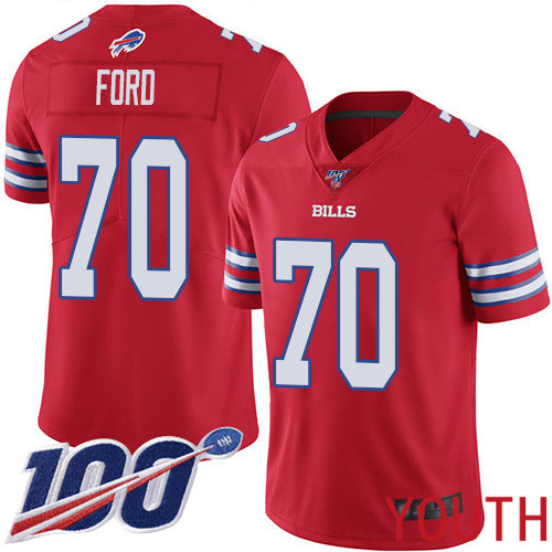 Youth Buffalo Bills 70 Cody Ford Limited Red Rush Vapor Untouchable 100th Season NFL Jersey